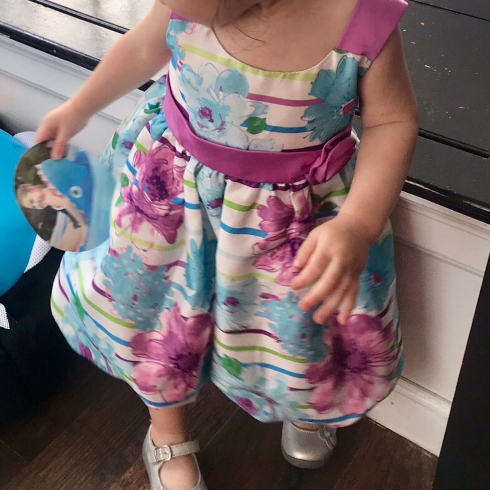 Floral bubble dress 2t